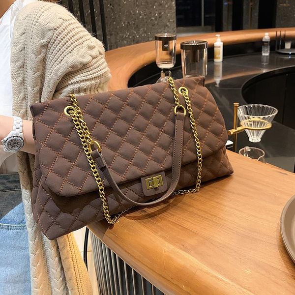 

evening bags 2021 summer luxury designer rhombic chain large capacity bag and fashion women's frosted messenger
