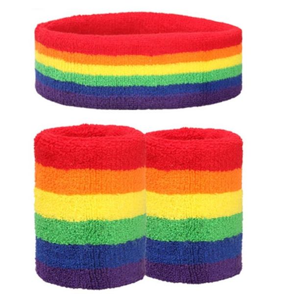 

sweatband wrist brace wraps support strap neon knit running headband bracer elastic breathable wristbands, Yellow;black