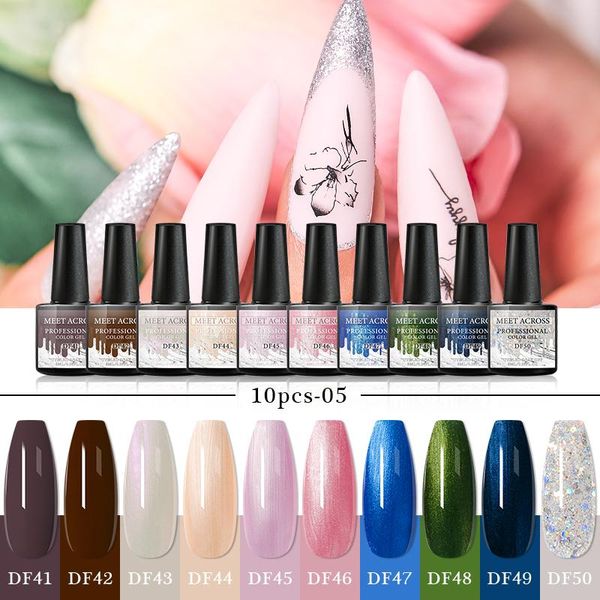 

nail art kits meet across 10pcs gel polish set hybrid varnishes base for nails uv led lamp manicure