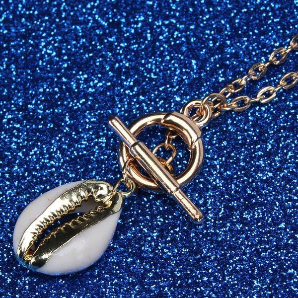 

natural cowrie shell long pendant necklaces for women multi layer gold color chain pearl tassel statement necklace boho jewelry chains, Silver