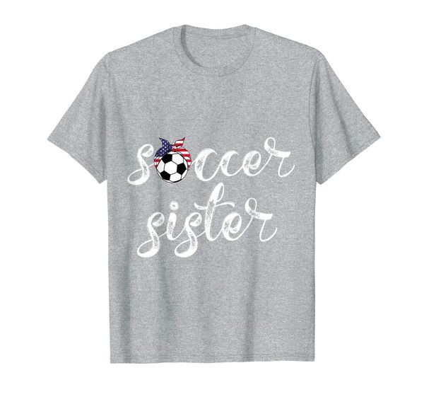 

soccer sister gift football jersey for sibling futbol player t-shirt, White;black