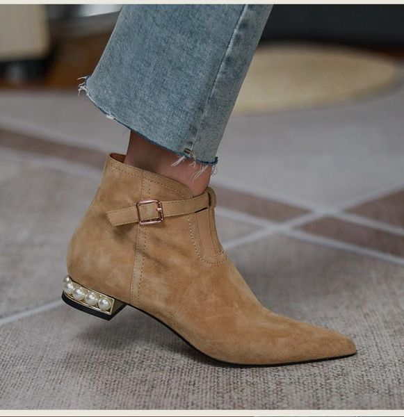 

boots women moda botine femme fashion bootie female zapatos mujer, Black