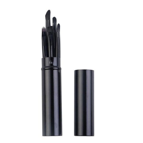 

makeup brushes aluminum tube eyeshadow brush set portable mini eye eyeliner blending beauty make up