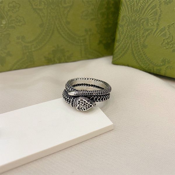 

brand jewelry lovers ring snake ring fashion men and women rings, Silver