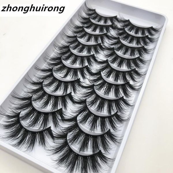 

10pairs of false eyelashes natural mink make up thick and soft female makeup 1