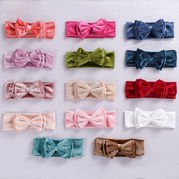

hair accessories baby headband velvet infant turban solid color bands toddler party headbands children shower gift11, Slivery;white