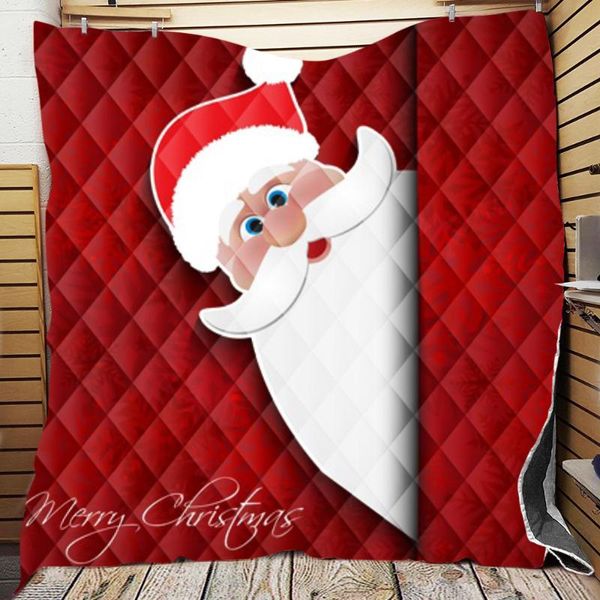 

comforters & sets christmas red blanket custom plaid santa snowman elk quilt warm throw for beds home decoration bedspread