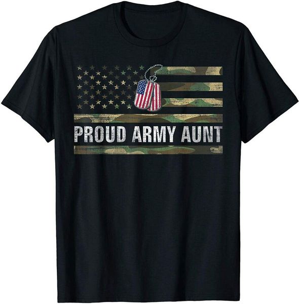 

vintage american flag proud army aunt veteran day gift t-shirt size m - 5xl, White;black