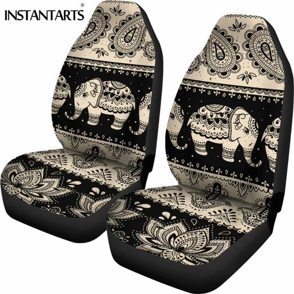 

car seat covers instantarts universal driver cover decor case for elephant mandala elastic women interior slip-resistant