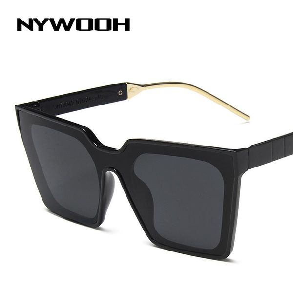 

vintage square sunglasses for men women retro oversized sun glasses female male gradient big frame eyeglasses uv400, White;black