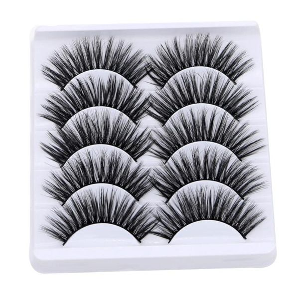 

false eyelashes 5 pairs 3d tail lengthening thick lashes extensions eye makeup set