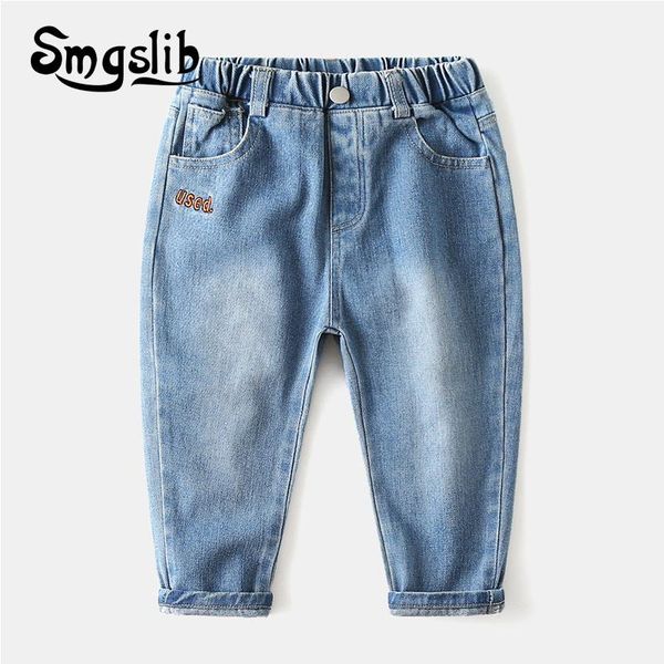 

girls jeans for kids 2021 spring autumn trousers children jeans kids denim pants for boys children's clothes 2 to 6 years, Blue