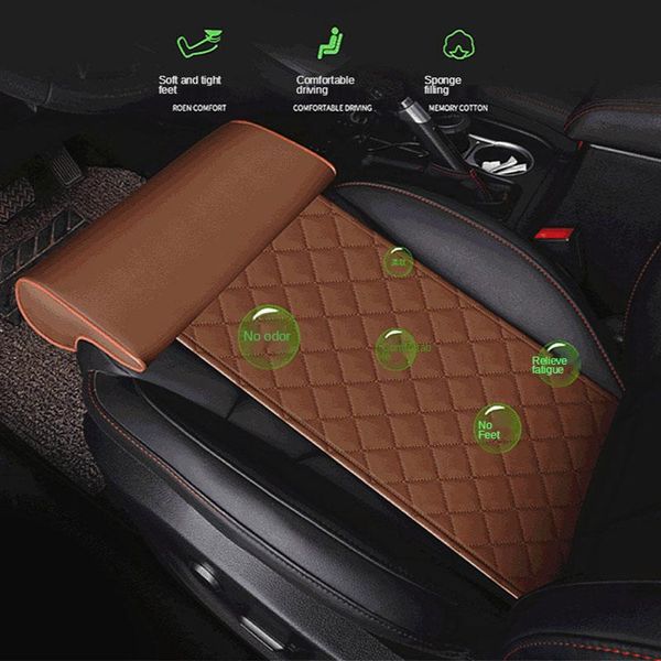 

car seat extended leg bracket cushion leather automobile interior protector support mat cover auto gadget accessories covers