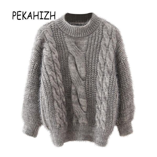 

women's sweaters vintage o-neck long sleeve knitted sweater fashion slim warm elegant loose pullover lady casual chic autumn winter, White;black
