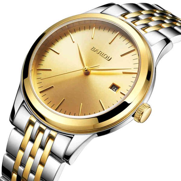 

bariou full rvs sier golden automatic mechanical men clock brand luxury man hours relogio masculino 1011, Slivery;brown