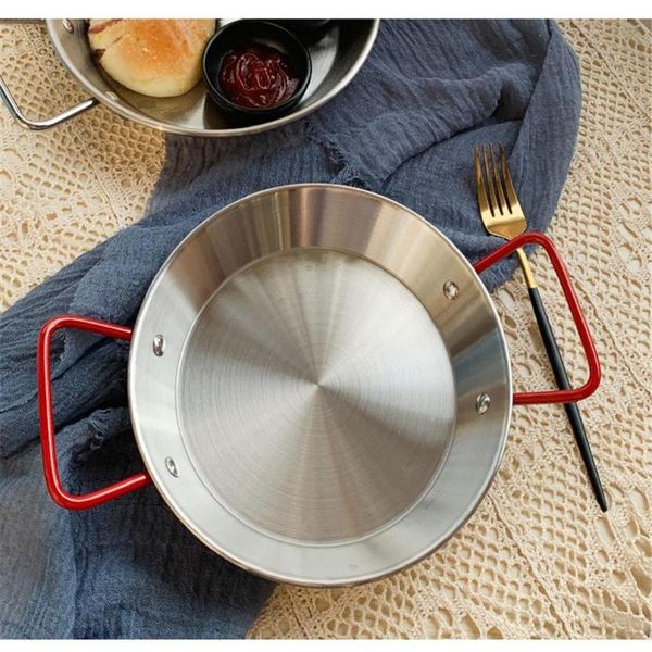 

pans stainless steel spanish double handle home cooking pot seafood