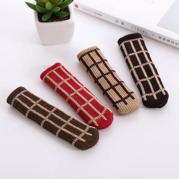 

chair foot socks leg nonslip furniture feet covers knitted floor protectors