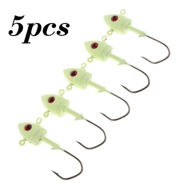 

luminous fish hook fixture head bait for weighing and fast sinking 21g fishing tool hooks