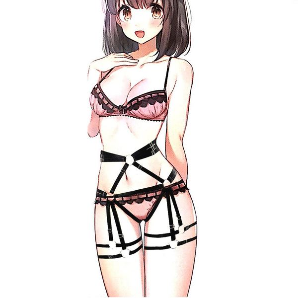 

hollow elastic bandage nightclub temptation personalized leg ring fun garter, Black;white