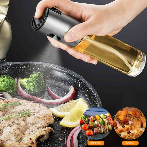 Cucina Cottura Cuoco Vetro Spray Vuoto Bottiglia di aceto Dispenser Tool Set Insalata BBQ Olio da cucina Spruzzatore 210326