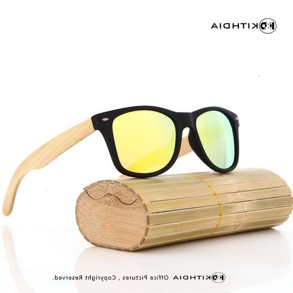 

sunglasses wholesale- kithdia vintage square sunglasses men brand retro bamboo sun glasses for women/men feminino masculino, Black