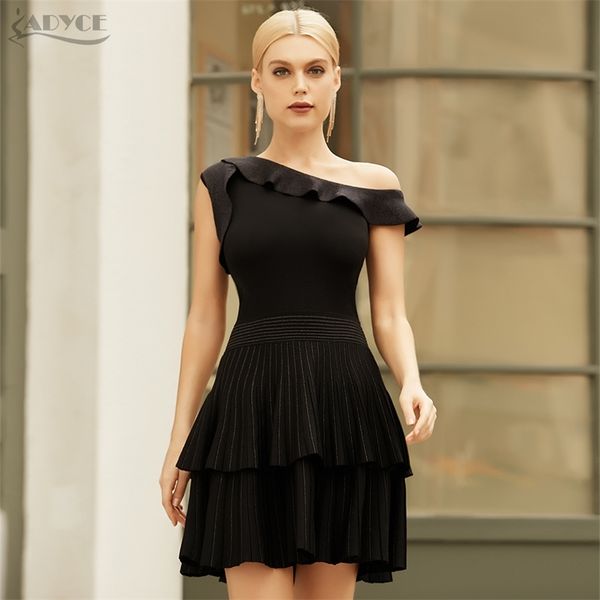 

summer fashion strapless mini dress sleeveless black ruffles club celebrity evening party dresses for women 210507, Black;gray