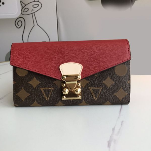

2021 fashion designers wallets luxurys mens women leather bags classic bee tiger snake letters purses original box digram card holder m58414, Red;black