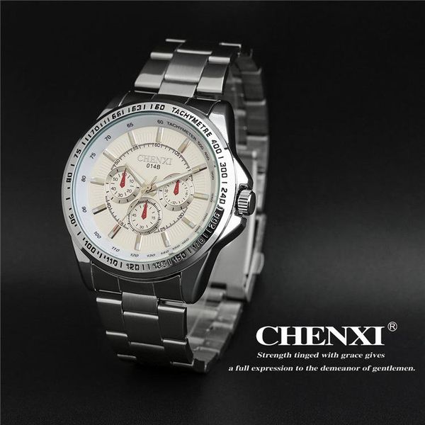 

wristwatches 2021 men fashion chenxi full stainless steel analog sport quartz business dress watches relogio masculino 014b, Slivery;brown