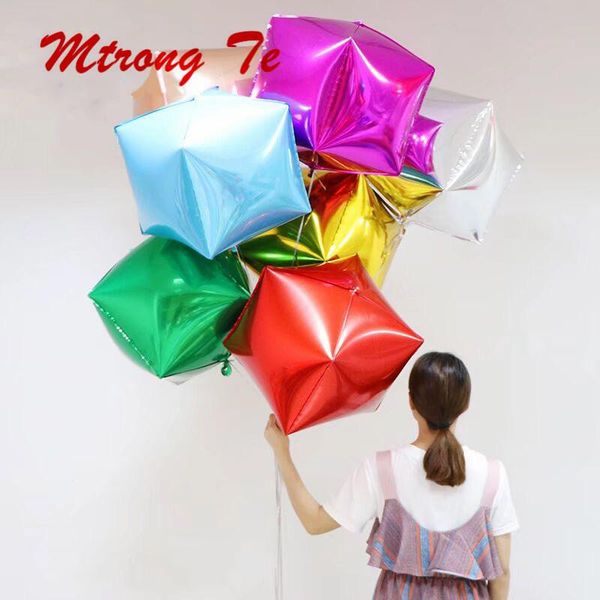 

party decoration 20pcs/lot 40cm cube rose gold square foil balloons birthday wedding aluminum balloon christmas supplies adornment