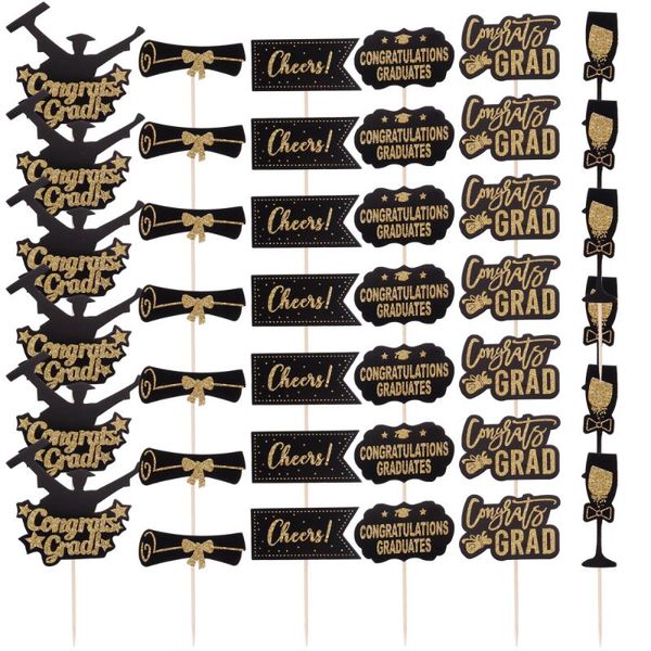 

other festive & party supplies 36pcs 2021 graduation cake ers picks (as shown)