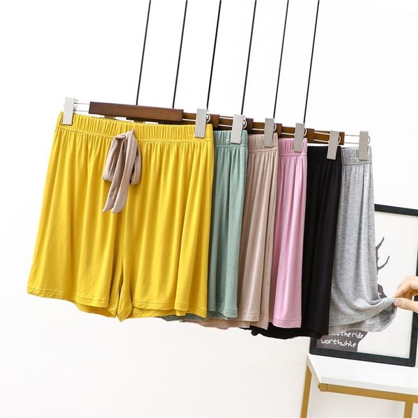 

modal thin women's wide leg loose large casual pants home shorts summer yoga dance pants, Black