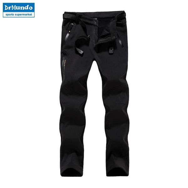 Calça de esquiar solft de inverno shell mulheres esqui fêmea plus size d'água de neve d'água engrossar lã para caminhada calça de snowboard