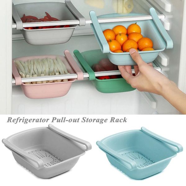

hooks & rails 1pc kitchen refrigerator storage rack holder fridge er shelf box pull-out drawer organizer