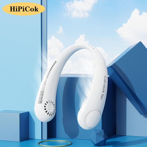 

electric fans hipicok bladeless neck fan usb rechargeable mini protable cooling cooler wearable neckband for home office outdoor