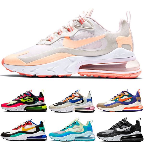 

running shoes 270 react men women white black sail metallic gold hyper jade outdoor sports sneakers trainers