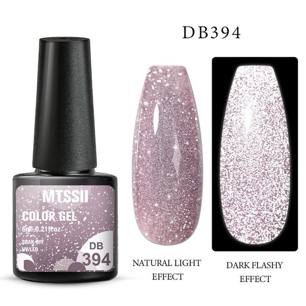 

nail gel mtssii 6ml reflective glitter polish 14colors sparkling auroras laser semi permanent soak off uv varnishes, Red;pink