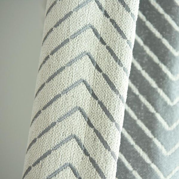 

curtain & drapes simple modern thick curtains for living dining room bedroom chenille finished fabric white striped