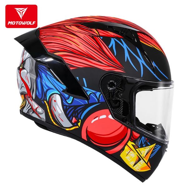

motorcycle helmets motowolf universal dual-lens helmet anti-fall wind-proof full autumn and winter protection equipment
