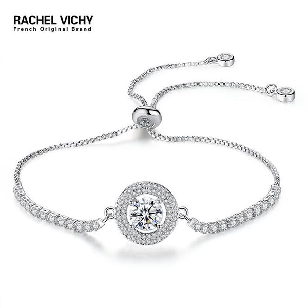 

charm bracelets rachel vichy simple crystal silver color bracelet women party jewelry austrian crystals wholesale b185, Golden;silver