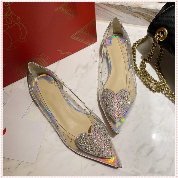 

2021ss women slippers drill shining luxurys designers sandals with high heels leather girl slides sandalias leisure shoes size 34-42 with or, Black