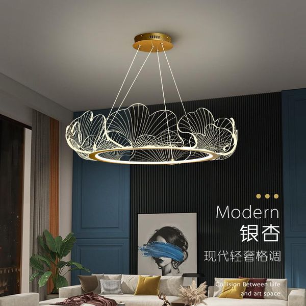 

chandeliers modern simple ins style fresh acrylic led iron art chandelier suitable for living room shopping mall coffee shop lights