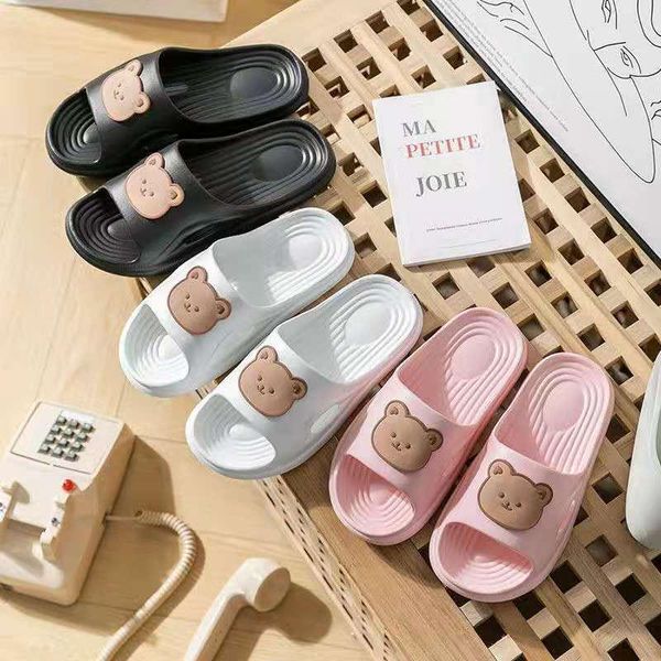 

slippers cute cartoon sandals for women's home in summer, Black