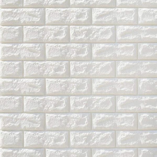 

wallpapers diy brick wall stickers 3d pe foam wallpaper self-adhesive panel decor removable & waterproof white