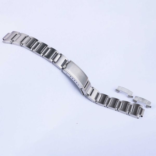 

19mm vintage 316l hollow curved end watch strap band bracelet for seiko watch 6139-6002 6000 6001 6005 6032 chrono h0915, Silver