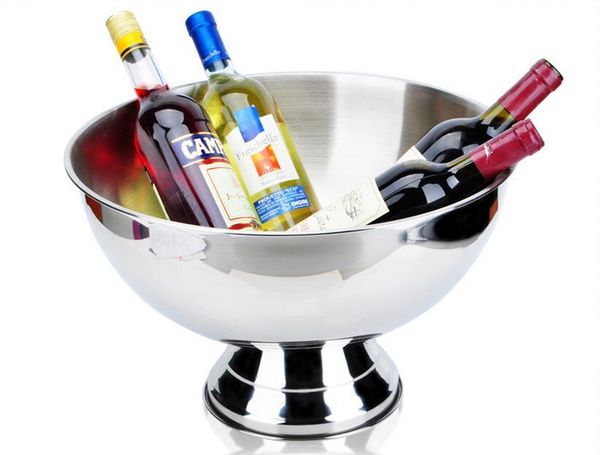 

buckets large stainless steel bowl thickened champagne ice bucket party salad