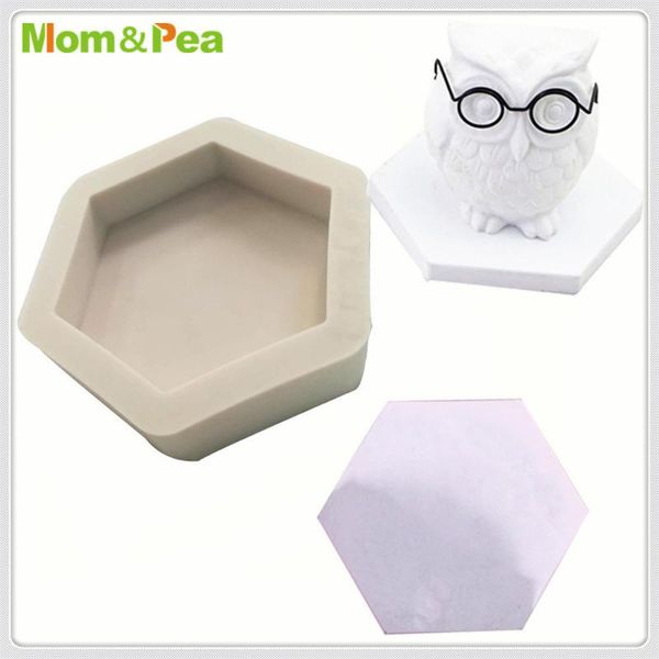 

cake tools mom&pea mpa1922 hexagon stand silicone mold decoration fondant 3d grade