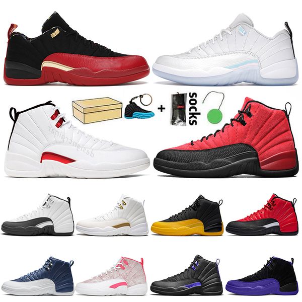

2021 original box 12s basketball shoes mens womens trainers jumpman 12 sports sneakers low easter bowl xii stone blue twist flu game univers