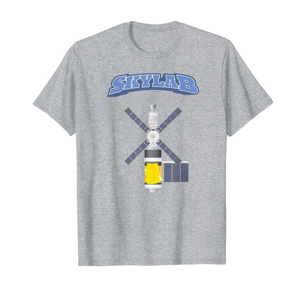 

skylab space station t-shirt, White;black