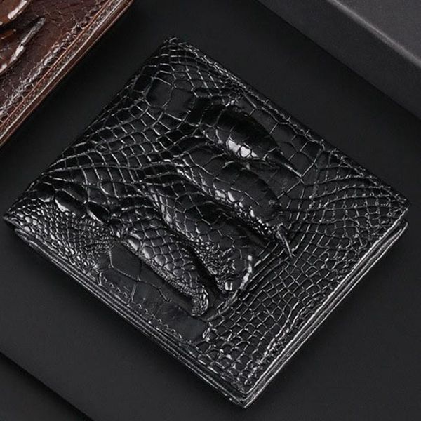 

wallets yilunxi crocodile business men wallet est fashion luxury genuine leather functional bags durable charming, Red;black
