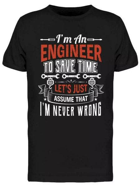 

I'm Never Wrong Tee Men's -Image by Shutterstock, White;black